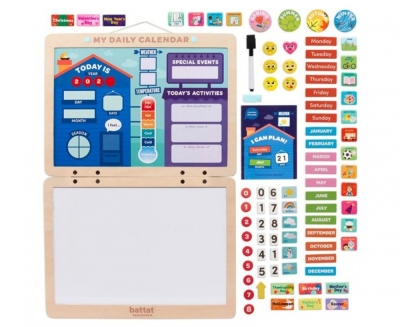 Образователен комплект Battat - Магнитен календар, 85 части