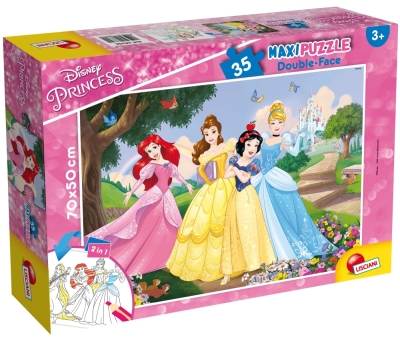 Двулицев пъзел Lisciani - Disney Princess, 35 части