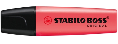 Текст маркер Stabilo - Boss Original Pastel, Червен