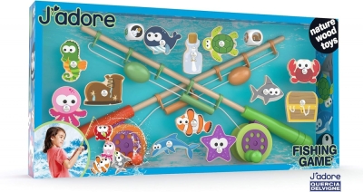 Дървена игра J′adore - Риболовно съкровище, 16 части