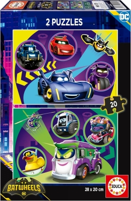 Пъзел 2 в 1 Educa - Батман, 2 х 20 части