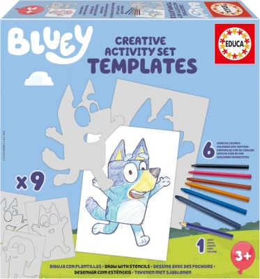 Творчески комплект Educa - Bluey, Шаблони