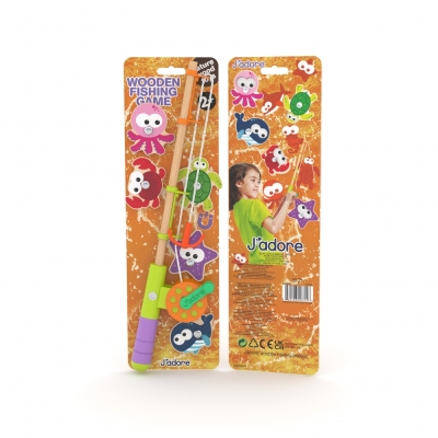 Дървен комплект J′adore - Забавен риболов, Оранжев