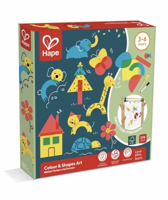 Творчески комплект Hape - Цветове и форми, 179 части