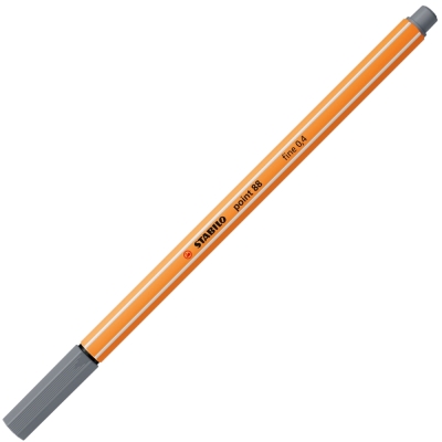 Тънкописец Stabilo - Point 88, 0.4 mm, Тъмносив