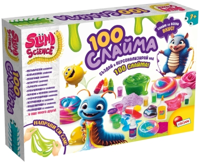 Творчески комплект Lisciani - Slumi Science, Направи си сам 100 слайма