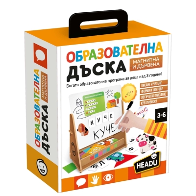 Образователен комплект Headu - Магнитна и дървена дъска