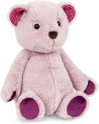 Плюшена играчка Battat - Мече, Лилаво