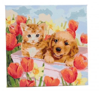 Рисуване по номера Craft Buddy - Слънчева светлина в полето на лалетата