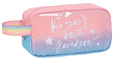Ученически несесер Marshmallow - Rainbow, Розов