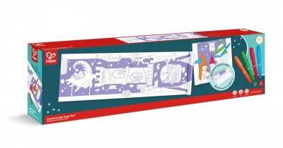 Творчески комплект Hape - Хартиена ролка за оцветяване, Фантастичен замък