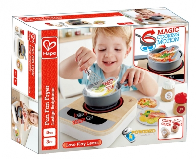 Дървен комплект Hape - Котлон с тиган