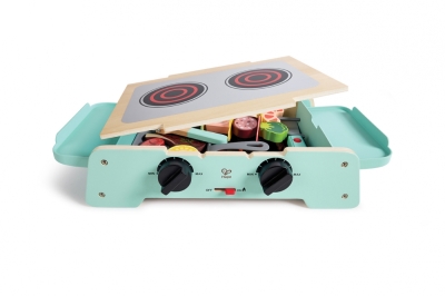 Детски дървен комплект Hape - Барбекю със звуци, 24 части