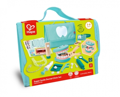 Игрален комплект Hape - Зъболекар, 33 части