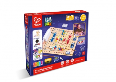 Образователен комплект Hape - LabBox, Изследване на вериги, Повишаващо ниво