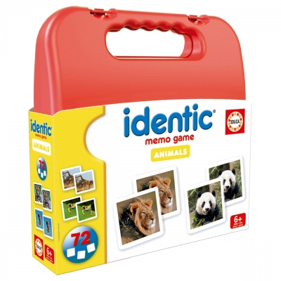 Игра за памет в куфарче Educa - Животни, 72 карти