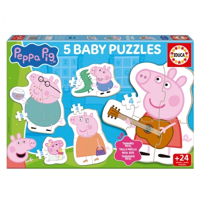 Детски пъзел 5 в 1 Educa - Peppa Pig