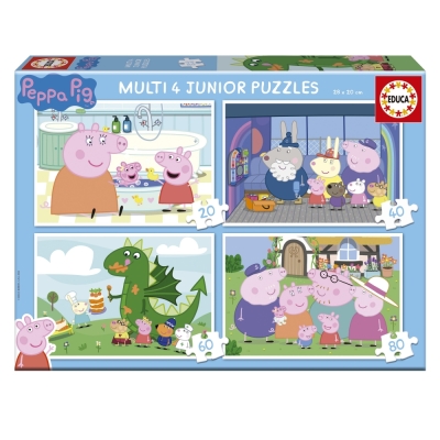 Детски пъзел 4 в 1 Educa - Peppa Pig