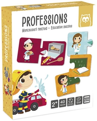 Детски пъзел Eurekakids - Montessori, Професии