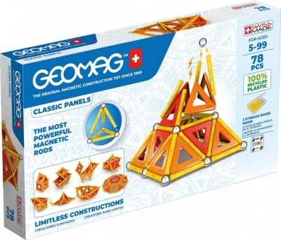 Магнитен конструктор Geomag - Classic Panels, 78 части