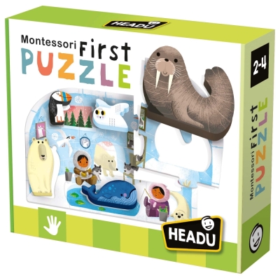 Образователен пъзел Headu - Montessori, Моят първи пъзел, 12 части