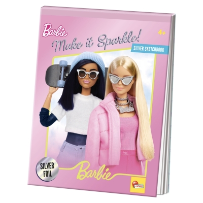 Творчески комплект Lisciani - Barbie, Книжка за оцветяване с холографски ефект
