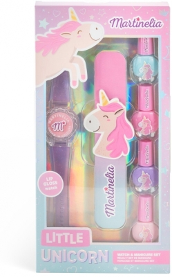 Комплект за маникюр Martinelia - Еднорог, С часовник, 6 части