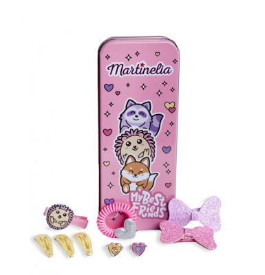 Детски комплект аксесоари за коса Martinelia - My Best Friends, 10 части