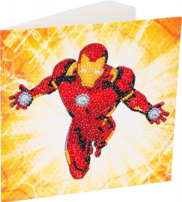 Поздравителна картичка с диамантен живопис Craft Buddy - Железният човек