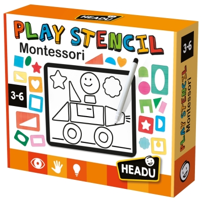 Детска игра Headu - Монтесори, Разноцветни шаблони