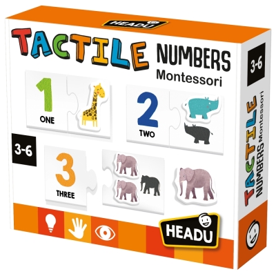 Образователна игра Headu -Montessori, Тактилни числа