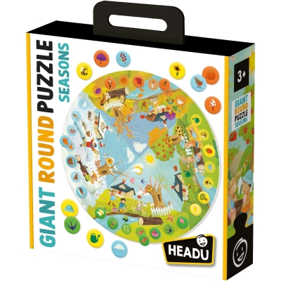 Образователен пъзел Headu - Сезони, 24 части