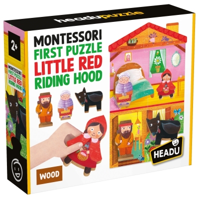 Образователен пъзел Headu - Montessori, Моят първи пъзел, Червената шапчица