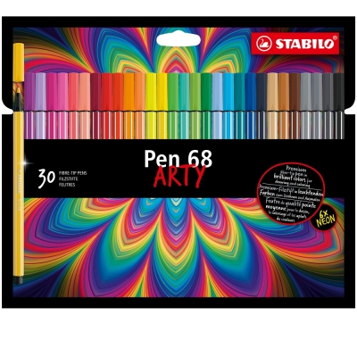 Флумастери Stabilo - Pen 68, Arty, 30 цвята