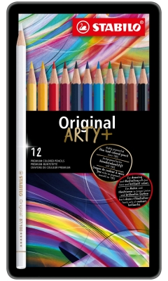 Цветни моливи Stabilo - Arty Original, 12 цвята