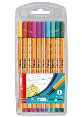 Тънкописци Stabilo - Point 88, 10 цвята