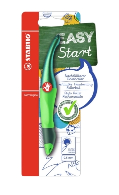 Ергономична химикалка Stabilo - Easy, 0.5mm, За дясна ръка, Зелена