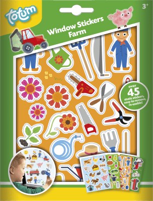 Творчески комплект Totum - Декорирай сам, Стикери за стъкло, 45 броя