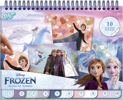 Творчески комплект 2 в 1 Totum - Frozen, Книжка за оцветяване и стикери