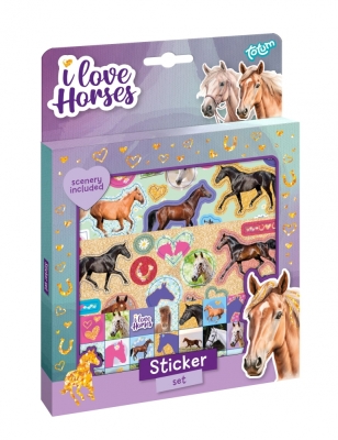 Комплект стикери Totum - I Love Horses, 4 части