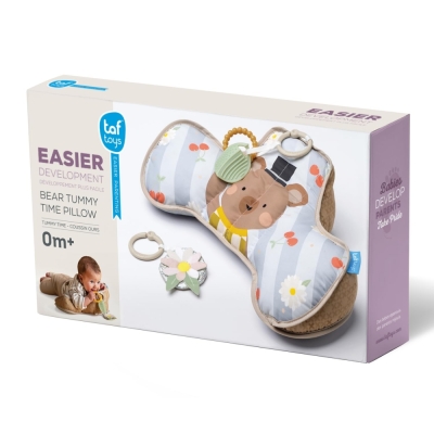 Плюшена бебешка възглавница Taf Toys - Мече