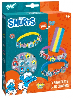 Творчески комплект Totum - Smurfs, Направи сам гривни, 3 броя