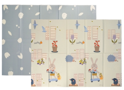 Бебешка двустранна подложка от пяна Taf Toys - Urban Garden, 150 х 200 сm