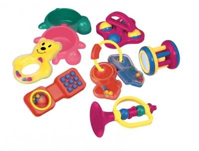 Комплект бебешки дрънкалки Battat - 8 броя