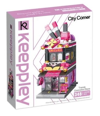 Конструктор Qman - Keeppley, Магазин за плюшени мечета, 281 части