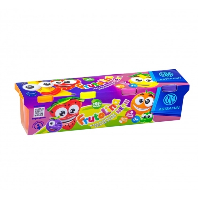 Комплект моделин в чаша Astra - Frutolina Neon, 4 броя