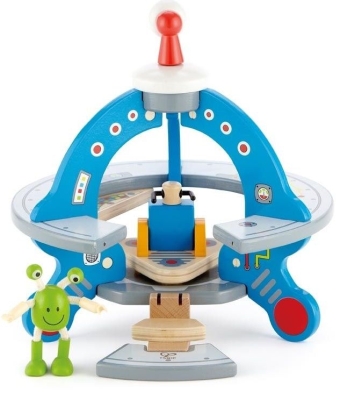 Дървен игрален комплект Hape - НЛО, 3 части