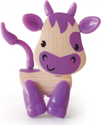 Детска играчка от бамбук Hape - Мини животинка, Крава