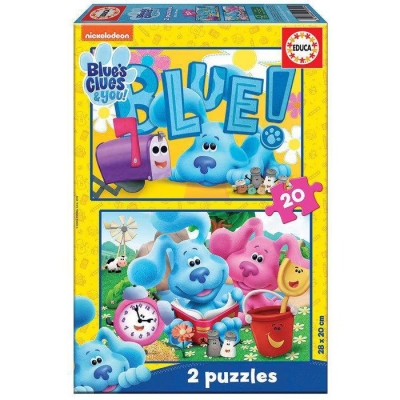 Детски пъзел Educa - Загадките на Blue, 2 х 20 части
