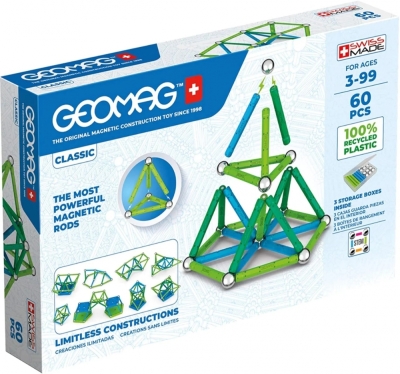 Магнитен конструктор Geomag - Classic, 60 части